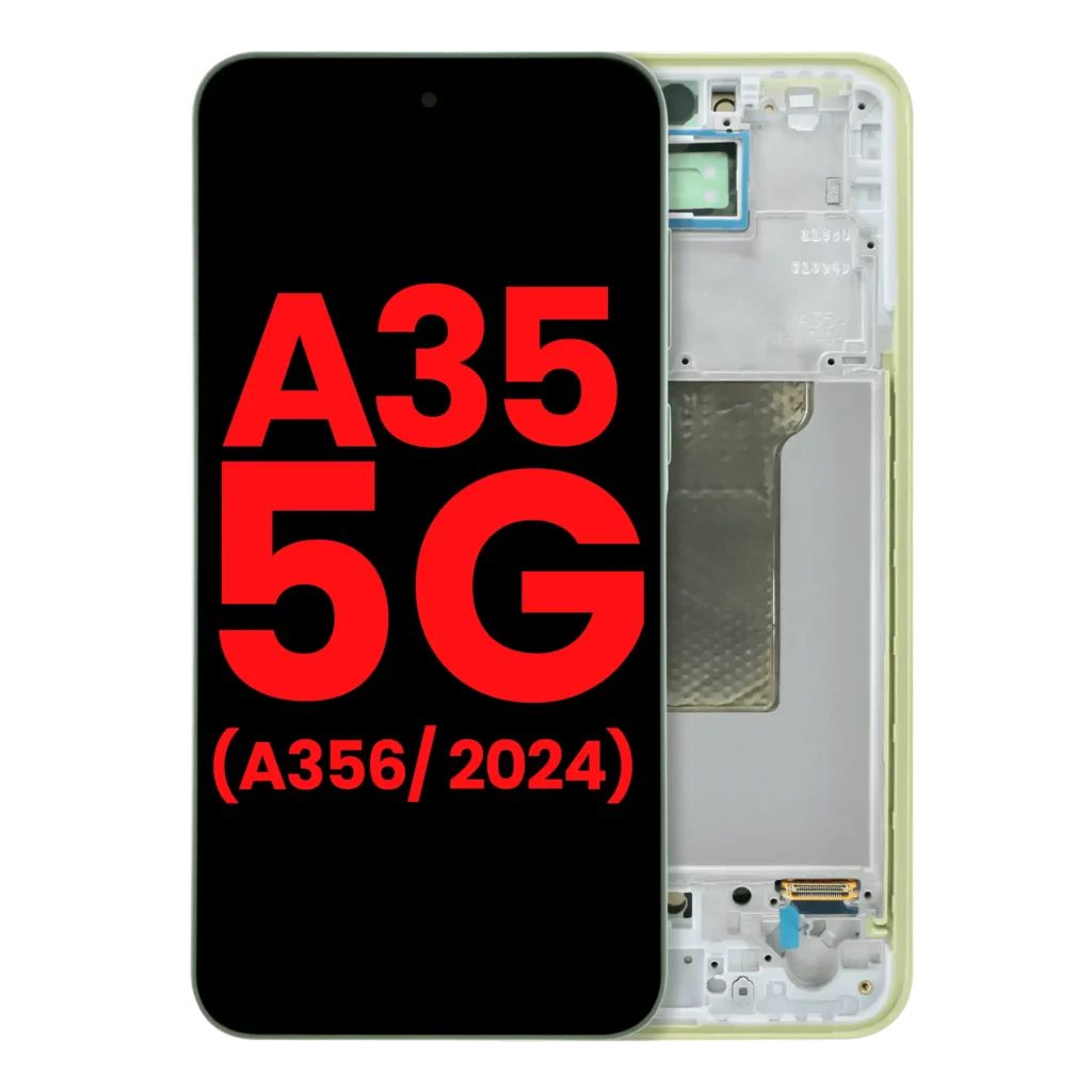 OLED Assembly With Frame For Samsung Galaxy A35 5G (A356 / 2024) (Aftermarket Plus) (Lemon)