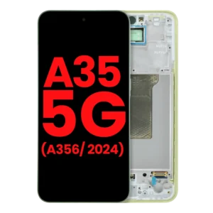 OLED Assembly With Frame For Samsung Galaxy A35 5G (A356 / 2024) (Aftermarket Plus) (Lemon)