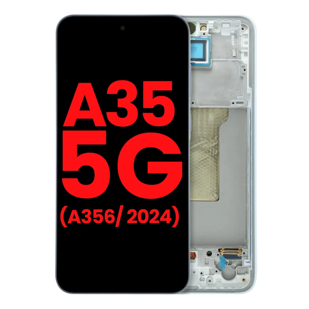 OLED Assembly With Frame For Samsung Galaxy A35 5G (A356 / 2024) (Aftermarket Plus) (Iceblue)