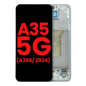 OLED Assembly With Frame For Samsung Galaxy A35 5G (A356 / 2024) (Aftermarket Plus) (Iceblue)