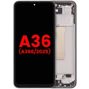 OLED Assembly With Frame For Samsung Galaxy A36 5G (A366 / 2025) (Aftermarket Plus) (Black)