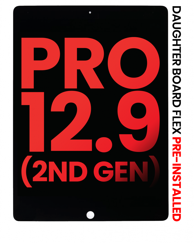 LCD Assembly With Digitizer & Daughter Board Flex Pre-Installed For iPad Pro 12.9" 2nd Gen (2017) (Aftermarket Plus) (Black)