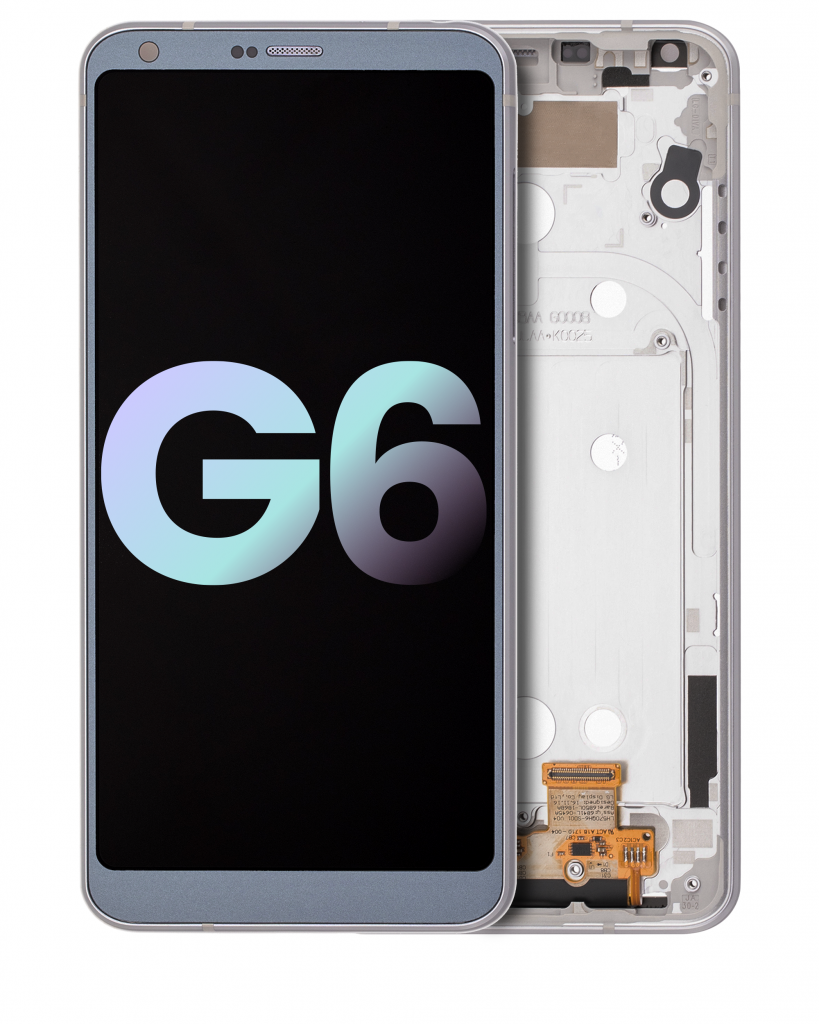 LCD Assembly With Frame For LG G6 (Genuine OEM) (Ice Platinum Silver)