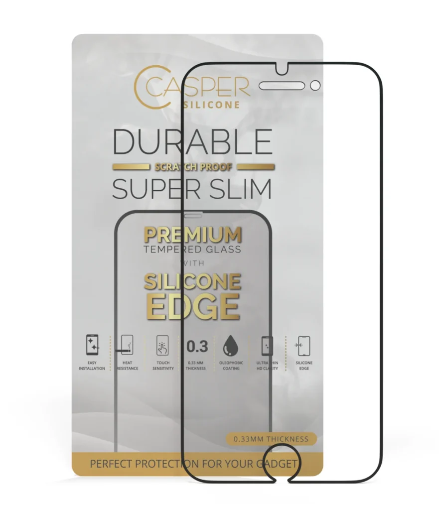 Casper Silicone Tempered Glass For iPhone 6 Plus / 6S Plus / 7 Plus / 8 Plus (Retail Pack) (Clear)