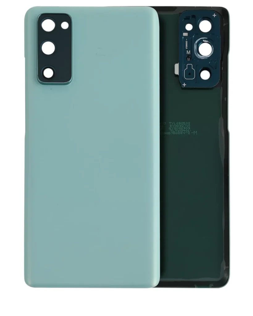 Back Cover Glass With Camera Lens For Samsung Galaxy S20 FE (Service Pack) (Cloud Mint)