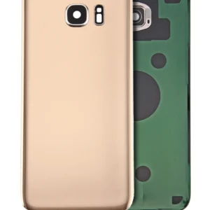 Back Cover Glass With Camera Lens For Samsung Galaxy S7 Edge (Service Pack) (Gold)