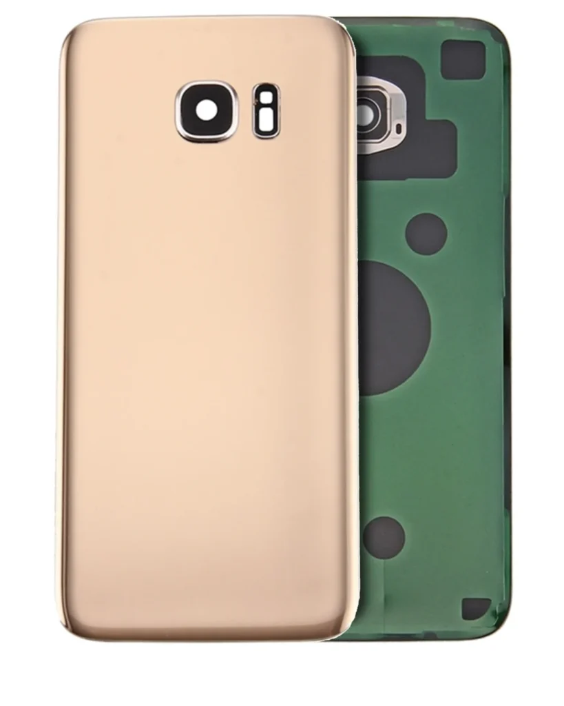 Back Cover Glass With Camera Lens For Samsung Galaxy S7 Edge (Service Pack) (Gold)