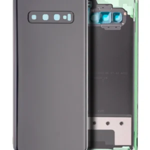Back Cover Glass With Camera Lens For Samsung Galaxy S10 Plus (No Logo) (Aftermarket Plus) (Prism Black)
