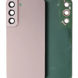Back Cover Glass With Camera Lens For Samsung Galaxy S22 5G (Service Pack) (Pink Gold)