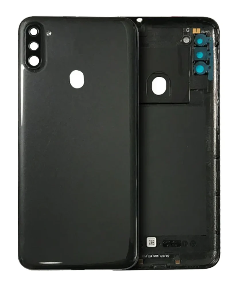 Back Cover Glass With Camera Lens For Samsung Galaxy A11 (A115 / 2020) (US Version) (Service Pack) (Black)