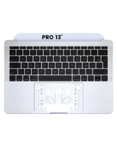Top Case with Keyboard (ISO French) For MacBook Pro 13" A1708 (2016-2017) (Silver)