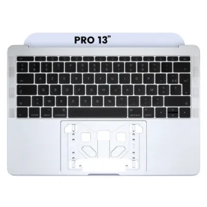 Top Case with Keyboard (ISO French) For MacBook Pro 13" A1708 (2016-2017) (Silver)