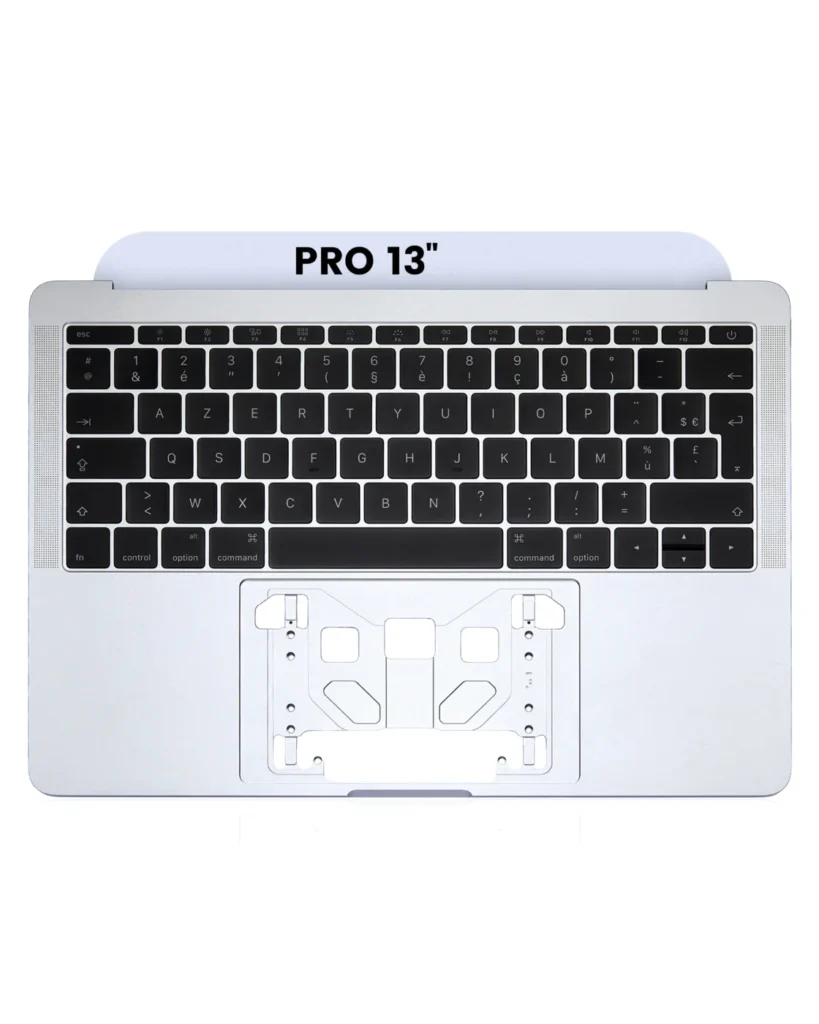 Top Case with Keyboard (ISO French) For MacBook Pro 13" A1708 (2016-2017) (Silver)
