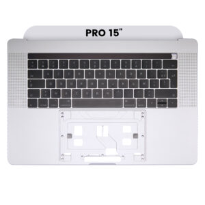 Top Case with Keyboard (ISO French) For MacBook Pro 15" A1707 (2016-2017) (Silver)