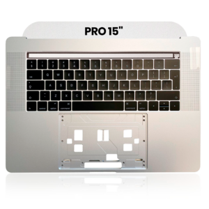 Top Case with Keyboard (ISO UK) For MacBook Pro 15" A1707 (2016-2017) (OEM New) (Silver)