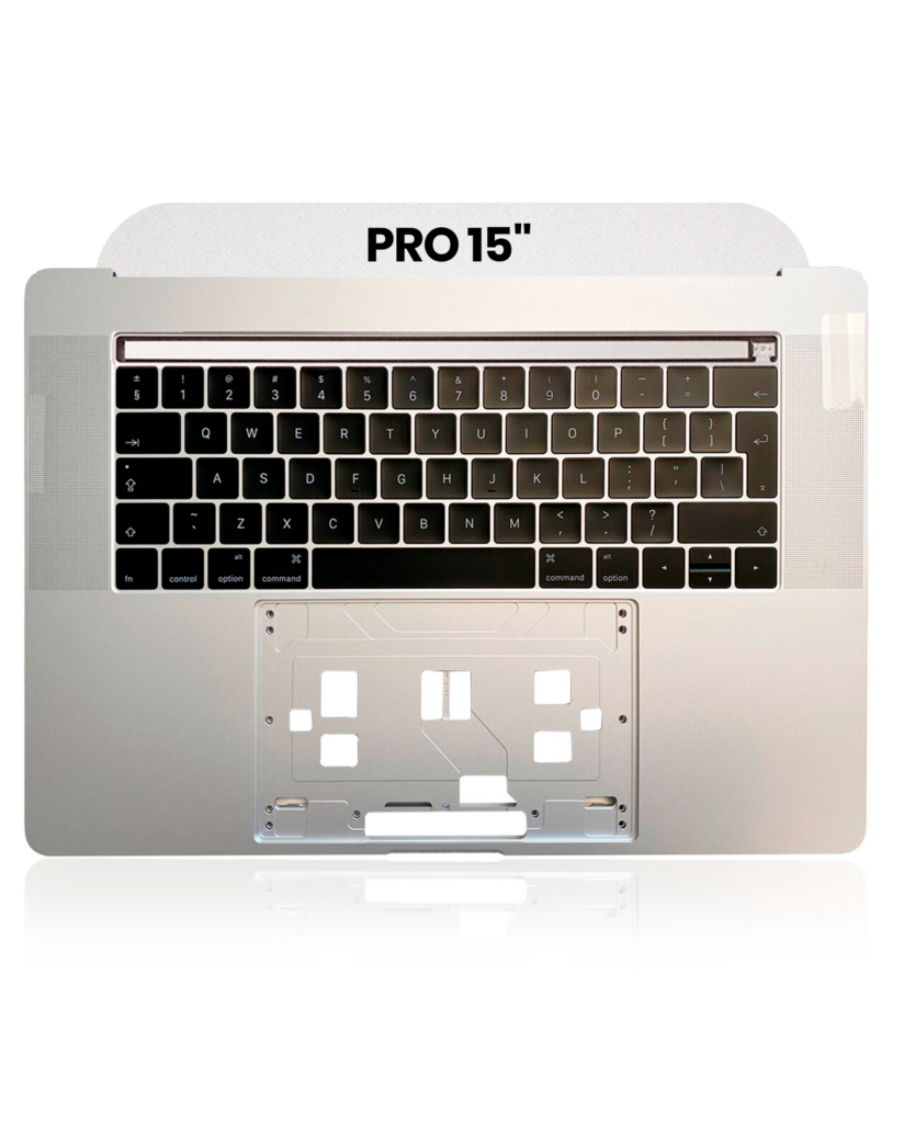 Top Case with Keyboard (ISO UK) For MacBook Pro 15" A1707 (2016-2017) (OEM New) (Silver)