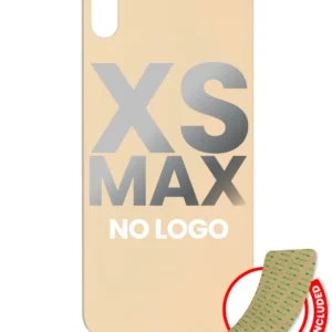 Back Glass With 3M Adhesive For iPhone XS Max (No Logo / Large Camera Hole) (Gold)