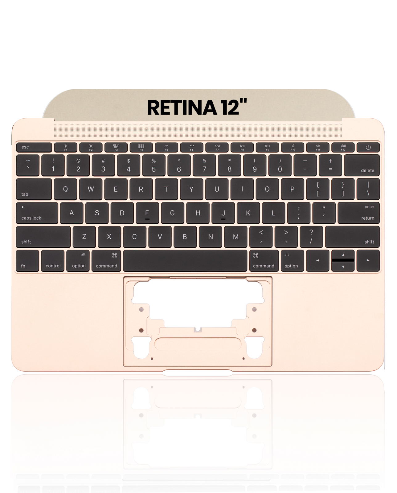 Top Case with Keyboard (ANSI US) and Microphone For MacBook 12" A1534 (2016-2017) (Used OEM Pull: Grade A) (Gold)