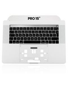 Top Case with Keyboard (ISO UK) For MacBook Pro 15" A1990 (2018-2019) (Used OEM Pull: Grade A) (Silver)