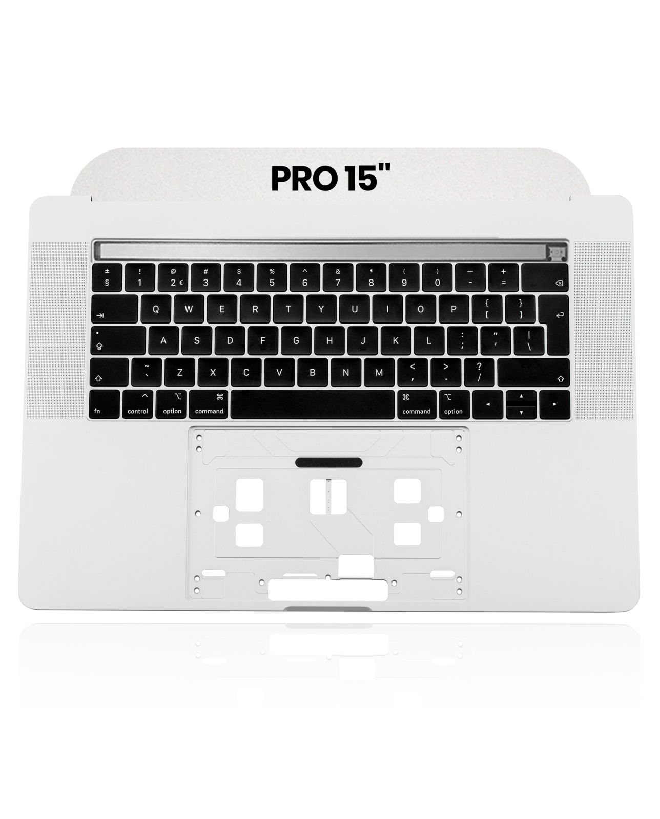 Top Case with Keyboard (ISO UK) For MacBook Pro 15" A1990 (2018-2019) (Used OEM Pull: Grade A) (Silver)
