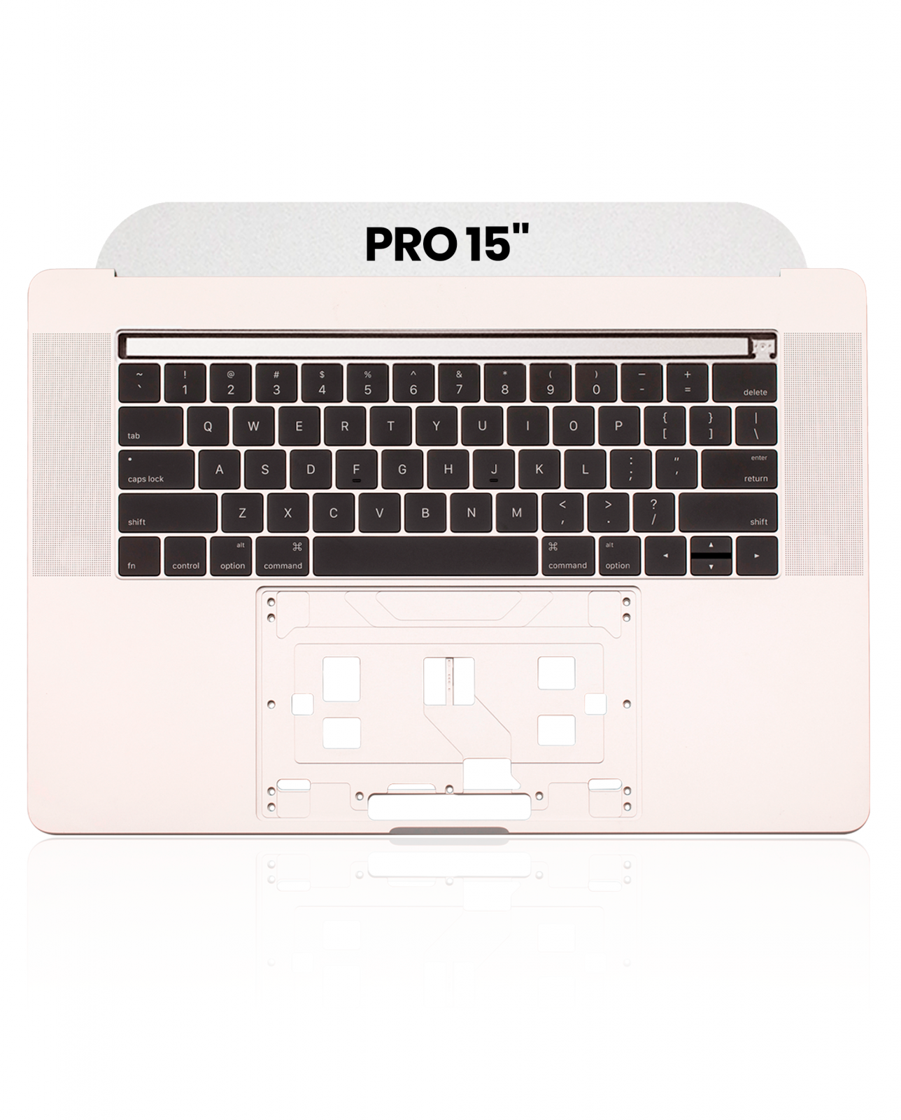 Top Case with Keyboard (ANSI US) For MacBook Pro 15" A1707 (2016-2017) (Used OEM Pull: Grade A) (Silver)