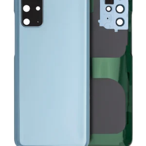 Back Cover Glass With Camera Lens For Samsung Galaxy S20 Plus 5G (No Logo) (Aftermarket Plus) (Cloud Blue)