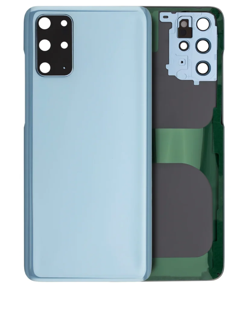 Back Cover Glass With Camera Lens For Samsung Galaxy S20 Plus 5G (No Logo) (Aftermarket Plus) (Cloud Blue)