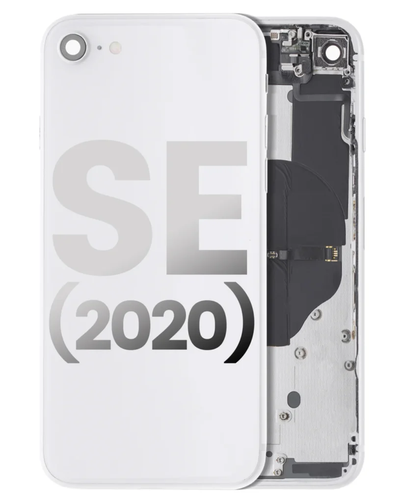 Back Housing W/ Small Parts For iPhone SE (2020) (Used OEM Pull: Grade A) (White)
