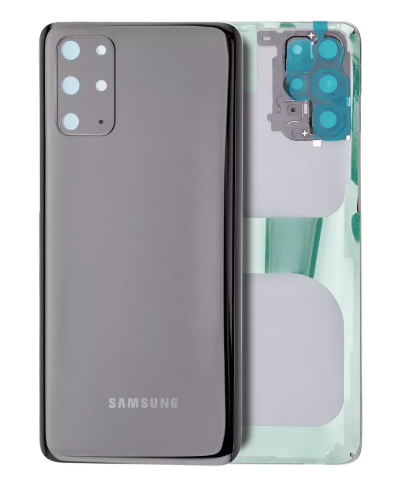 Back Cover Glass With Camera Lens For Samsung Galaxy S20 Plus (Service Pack) (Cosmic Black)