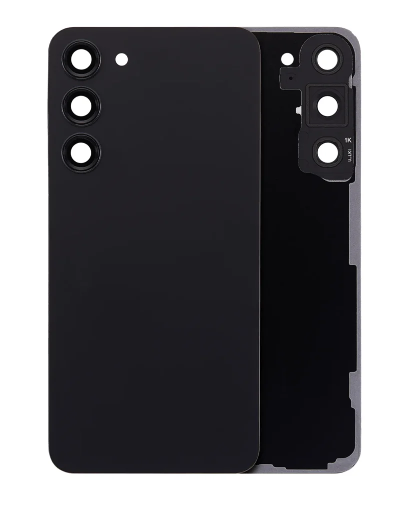 Back Cover Glass With Camera Lens For Samsung Galaxy S23 Plus 5G (No Logo) (Aftermarket Plus) (Phantom Black)