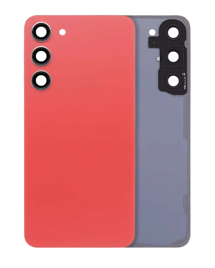 Back Cover Glass With Camera Lens For Samsung Galaxy S23 Plus 5G (No Logo) (Aftermarket Plus) (Orange)