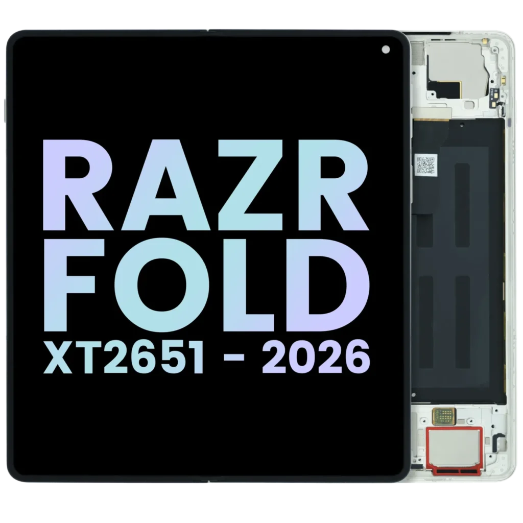 Complete OLED Display Assembly For Motorola Razr Fold (XT2651 / 2026) (Genuine OEM) (Lily White)