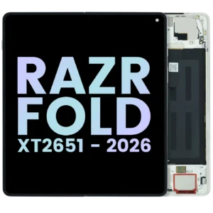 Complete OLED Display Assembly For Motorola Razr Fold (XT2651 / 2026) (Genuine OEM) (Lily White)