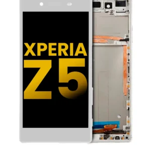 LCD Assembly With Frame For Sony Xperia Z5 (E6653) (Refurbished) (White)