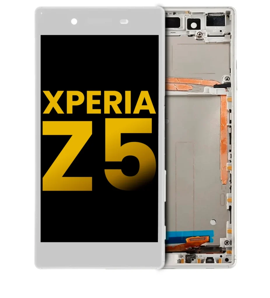 LCD Assembly With Frame For Sony Xperia Z5 (E6653) (Refurbished) (White)