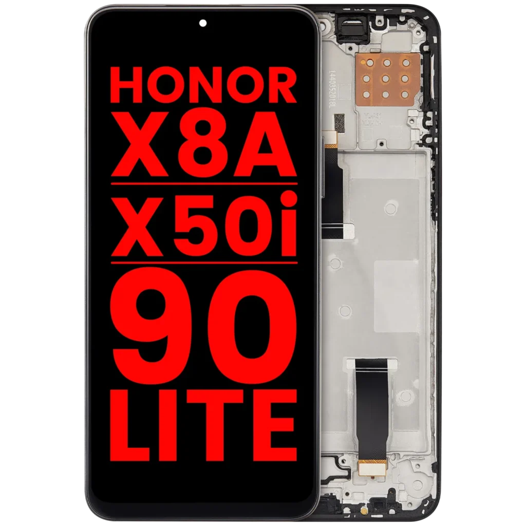 LCD Assembly With Frame For Honor X8A / X50i / 90 Lite (Aftermarket Plus) (Midnight Black)