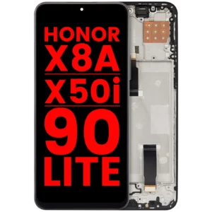LCD Assembly With Frame For Honor X8A / X50i / 90 Lite (Aftermarket Plus) (Midnight Black)