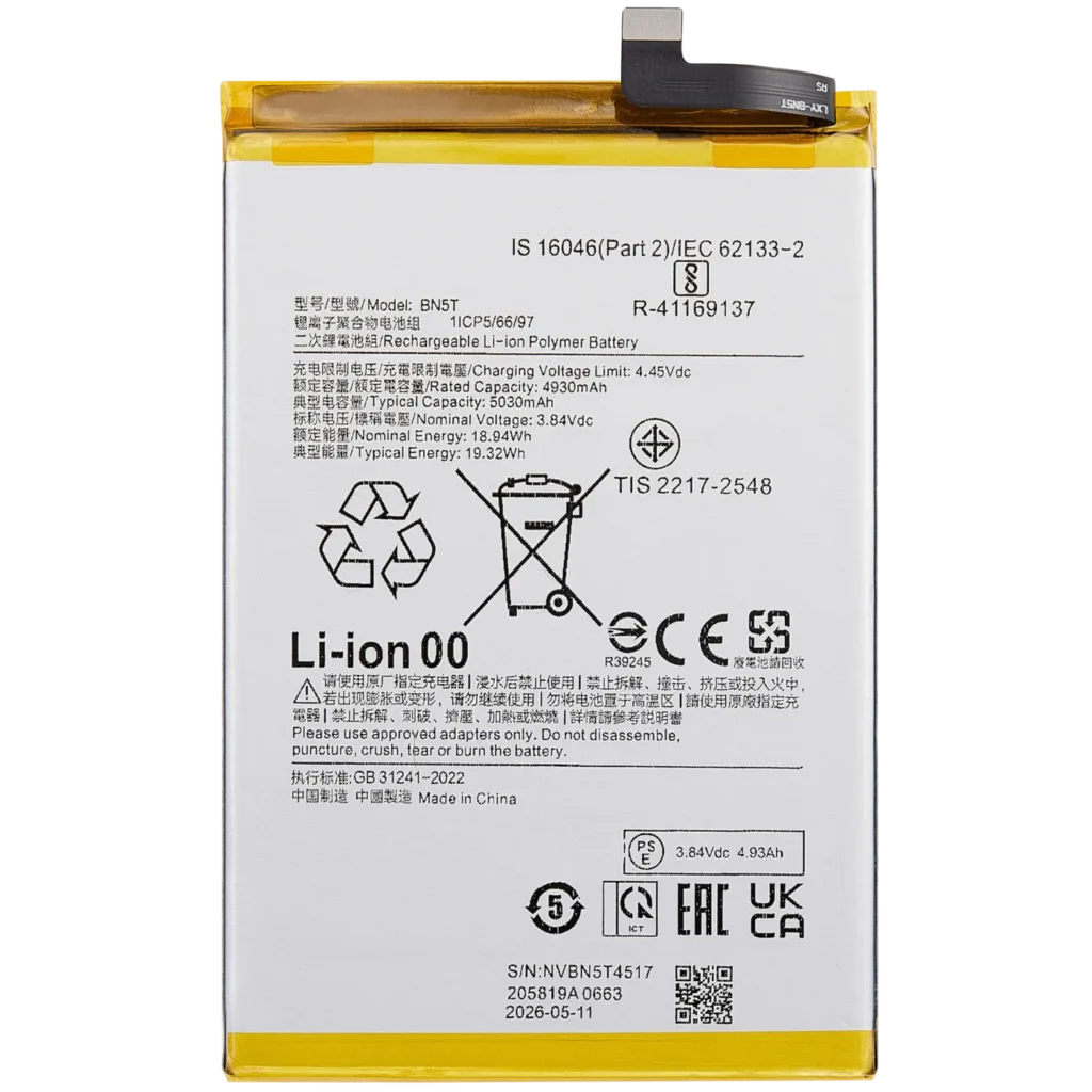 Replacement Battery For Xiaomi Poco M6 4G / Redmi Note 13R / Redmi 13 4G / Redmi 13 5G (BN5T)