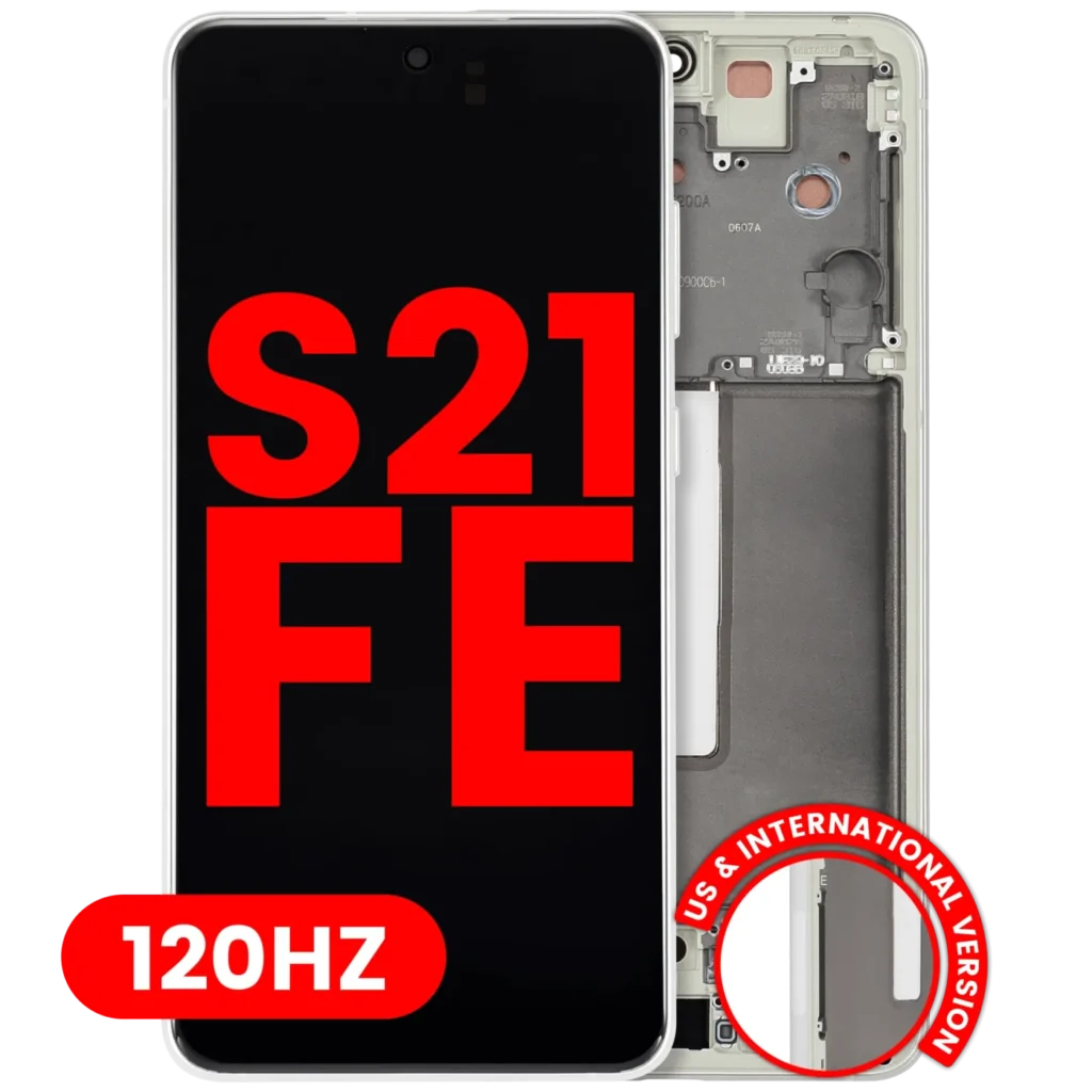 OLED Assembly With Frame For Samsung Galaxy S21 FE 5G (US & International Version) (Aftermarket Plus) (120Hz) (Olive Green)