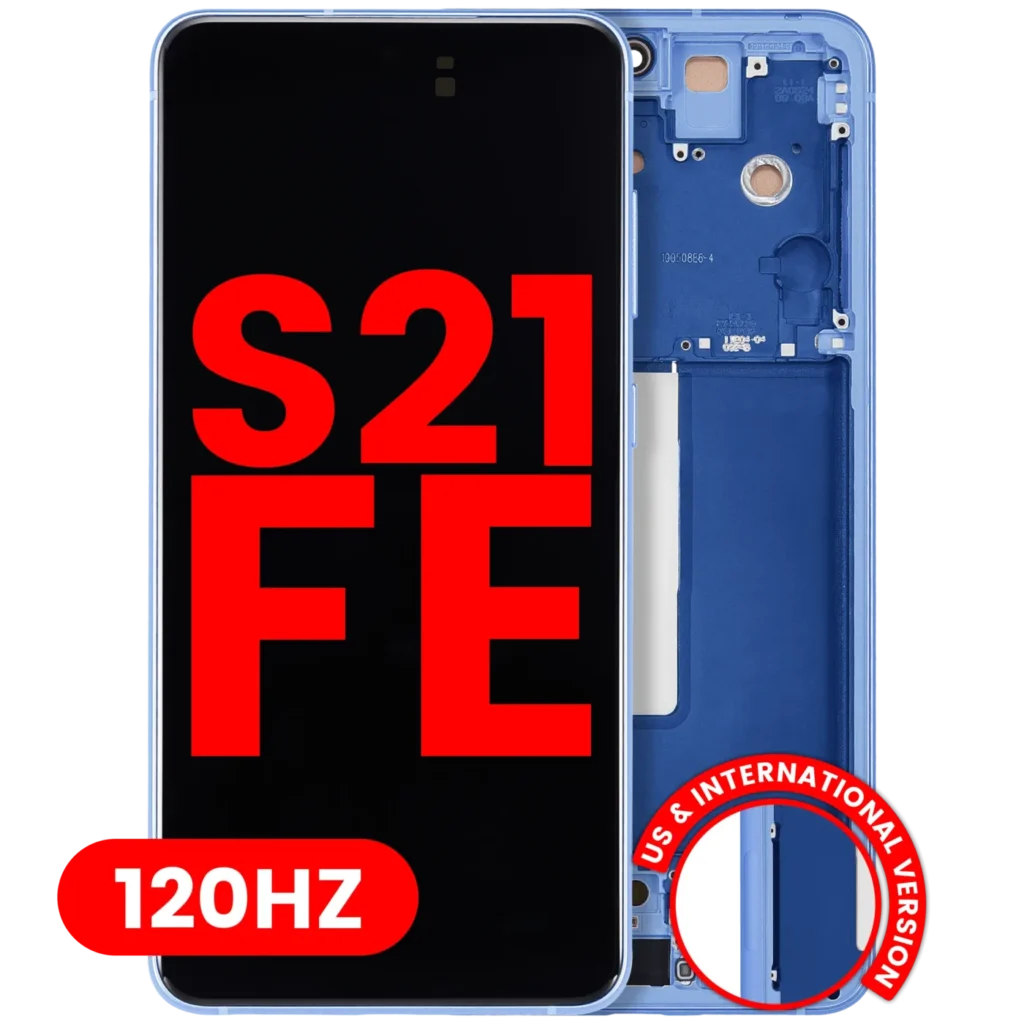 OLED Assembly With Frame For Samsung Galaxy S21 FE 5G (US & International Version) (Aftermarket Plus) (120Hz) (Blue)