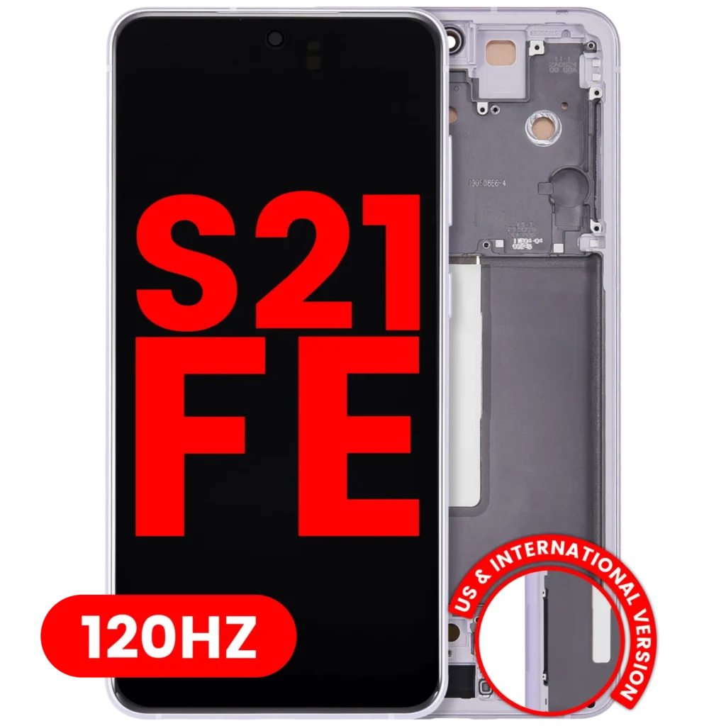 OLED Assembly With Frame For Samsung Galaxy S21 FE 5G (US & International Version) (Aftermarket Plus) (120Hz) (Lavender)