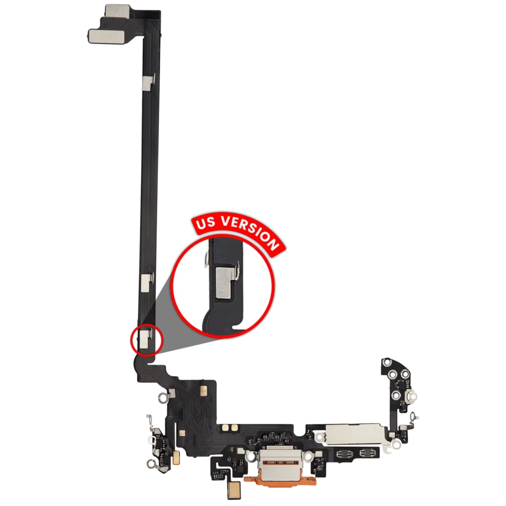 Charging Port Flex Cable For iPhone 17 Pro max (Aftermarket Plus) (US Version) (Cosmic Orange)