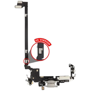 Charging Port Flex Cable For iPhone 17 Pro max (Aftermarket Plus) (US Version) (Silver)