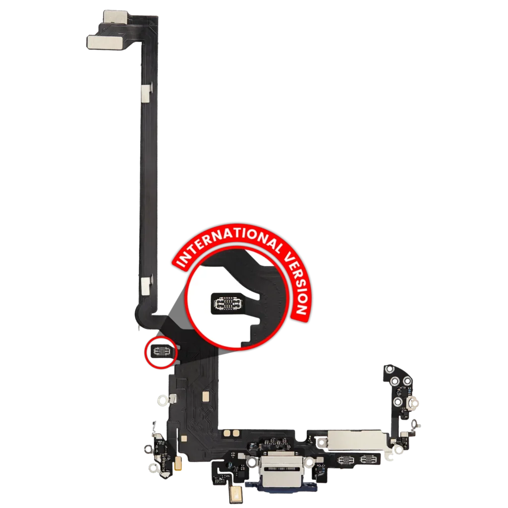 Charging Port Flex Cable For iPhone 17 Pro max (Aftermarket Plus) (International Version) (Deep Blue)