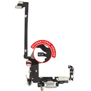 Charging Port Flex Cable For iPhone 17 Pro max (Aftermarket Plus) (International Version) (Silver)