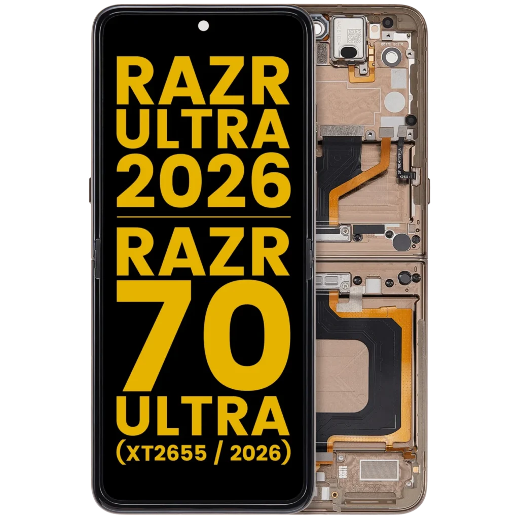 OLED Assembly With Frame For Motorola Razr Ultra 2026 / Razr 70 Ultra (XT2655 / 2026) (Refurbished) (Cocoa)