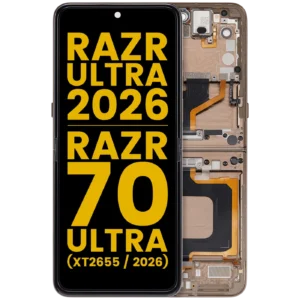 OLED Assembly With Frame For Motorola Razr Ultra 2026 / Razr 70 Ultra (XT2655 / 2026) (Refurbished) (Cocoa)