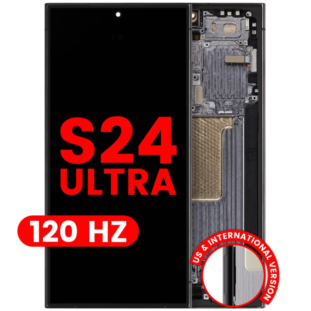 OLED Assembly With Frame For Samsung Galaxy S24 Ultra (US & International Version) (Aftermarket Pro) (120Hz) (Titanium Black)