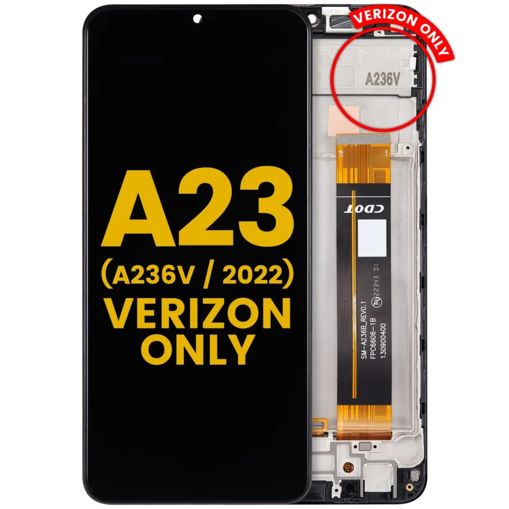 LCD Assembly With Frame For Samsung Galaxy A23 5G (A236V / 2022) (Verizon V Version) (Used OEM Pull: Grade B) (All Colors)
