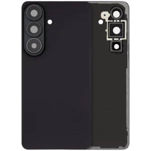 Back Cover Glass With Camera Lens For Samsung Galaxy S26 (Aftermarket Plus) (Black)